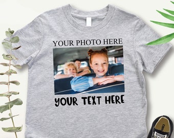 Custom Kids Photo Tshirt, Customized Picture Gift T Shirt, Personalized Family Baby Clothes, Custom Picture Youth Tee, Customized Toddler T