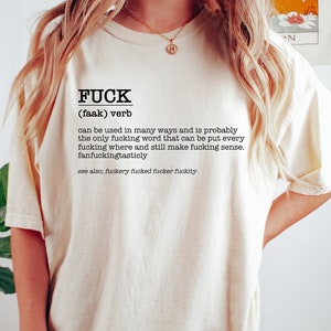 F*ck Definition Sweatshirt, Sarcasm Gift Tshirt, Swearing T Shirt, Sarcastic Gift Idea, Sassy Quotes, Cussing Sweater, Men&#39;s Funny Tee, Bag