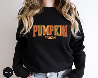 Retro Pumpkin Season Sweatshirt, Cute Thanksgiving Gift Sweater, Halloween T Shirt, Fall Gifts Tee, Gift Tshirts For Women, Autumn Sweat,Bag