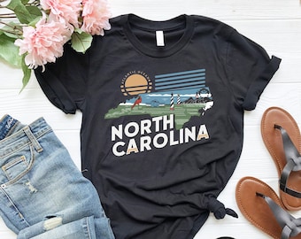 North Carolina Shirt, North Carolina Lover Gift Tee, Old North Tshirt, North Carolina Map Tees, North Carolina Gifts, Home State T-shirt,Bag