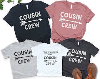 Cousin Crew Tshirts, Matching Family Gift Shirt, Cousins Vacation Trip Sweatshirt, New Baby Bodysuit, Tote Bag Gifts For Nephews Nieces Tee
