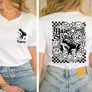 Retro Hair Stylist Sweatshirt, Custom Name Hairstylist Gift Tshirt, Cosmetologist T Shirt, Hairdresser Sweater, For Hairdresser Hair Stylist