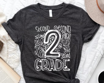 2nd Grade Teacher Tshirt, Second Grade Gift T Shirt, Cute Teacher Appreciation Sweatshirt, Elementary School Teacher Tees, Second Grade Crew