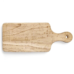 SCIENCE EQUATION Cutting Board | Formulas School College History Numbers Scientific Academic | Great Gift Idea!