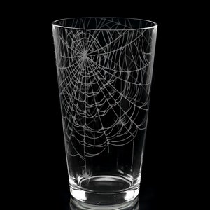 SPIDERWEBS Engraved 16oz Pint Glass | Inspired by Halloween | Classic Movies | Great Beer Drinking Gift Idea!