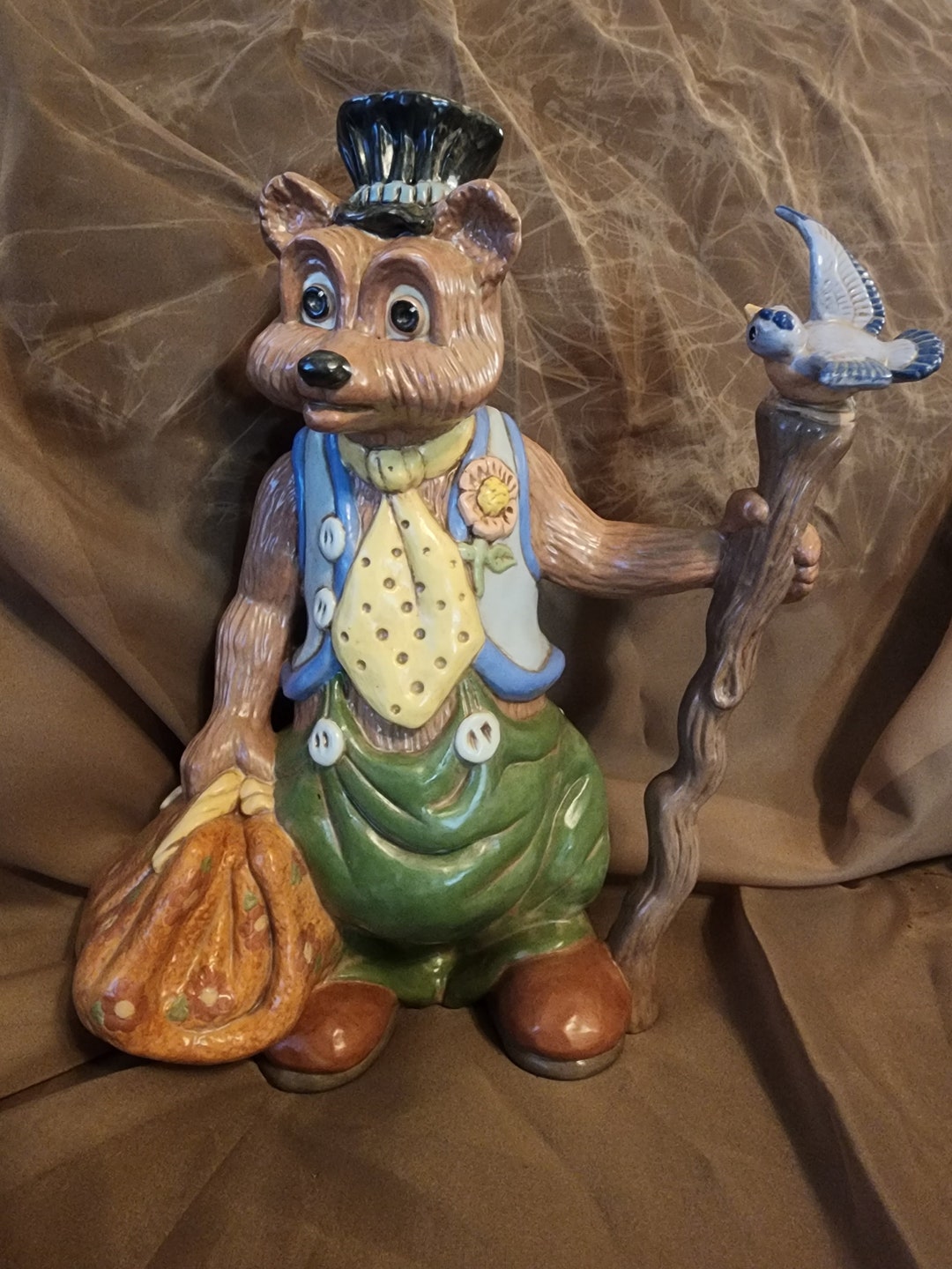 Vintage Hobo Bear Figurine Etsy