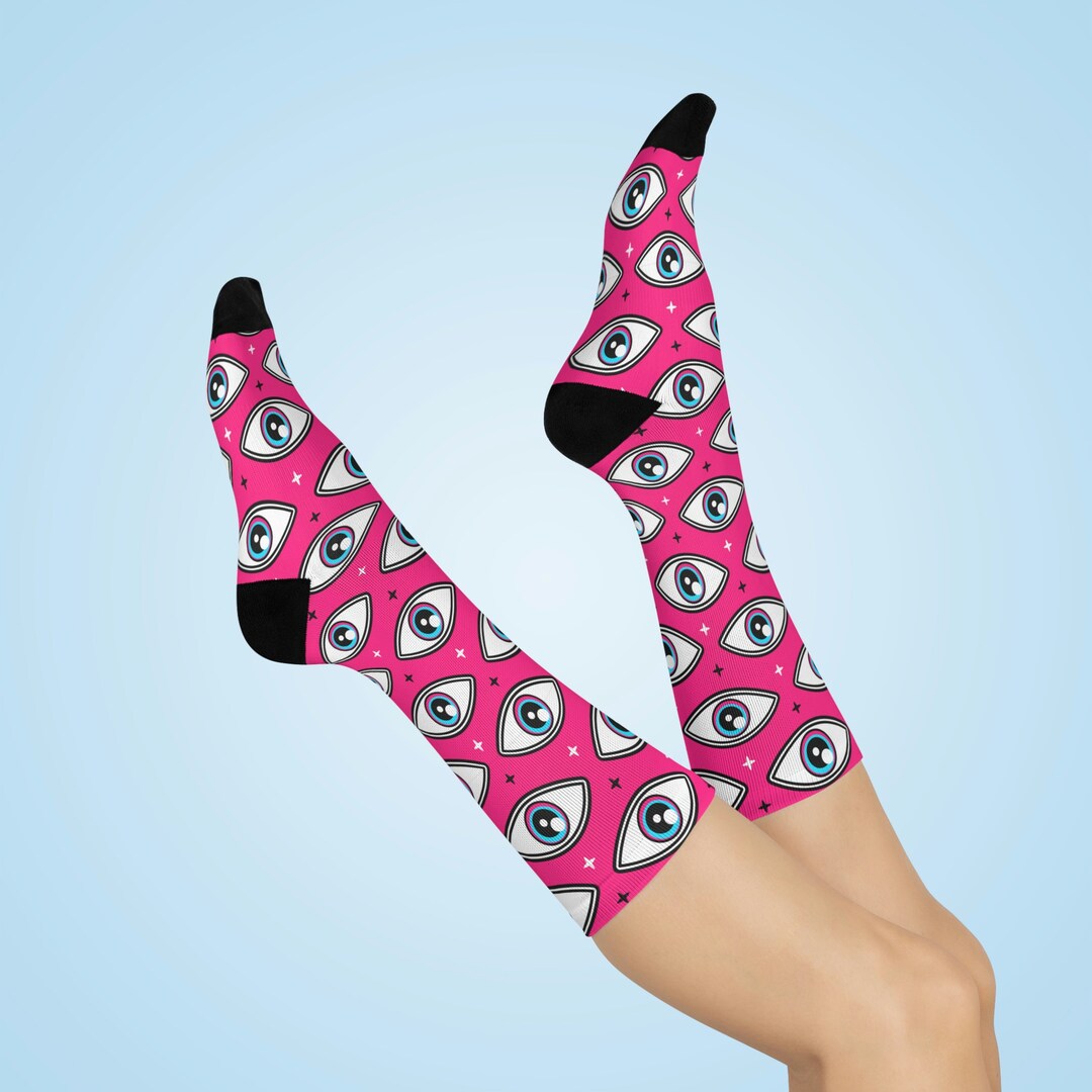 Eyes Socks Cute Funny Socks Sublimation Socks Unisex Socks Etsy
