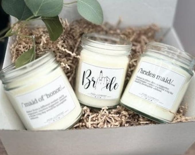 Bridal Bundle | Candle Gift Box Trio | Organic Candles |