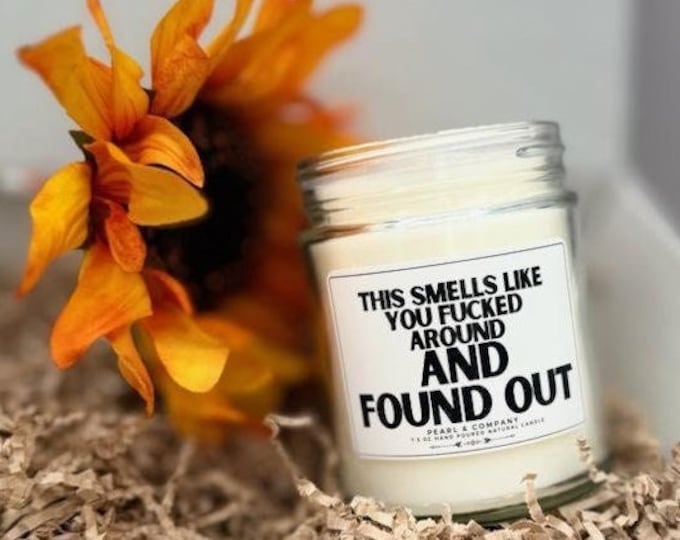 This Smells Like You Fucked Around and Found Out, Funny Candle, Truth Candle, Funny Gift