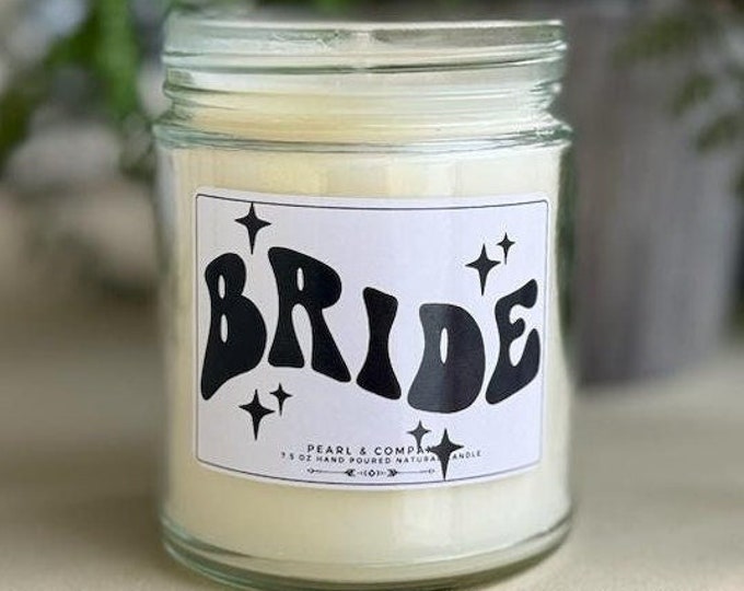 Bride Candle, Engagement Gift for Her, Bride Gift Personalized Candle