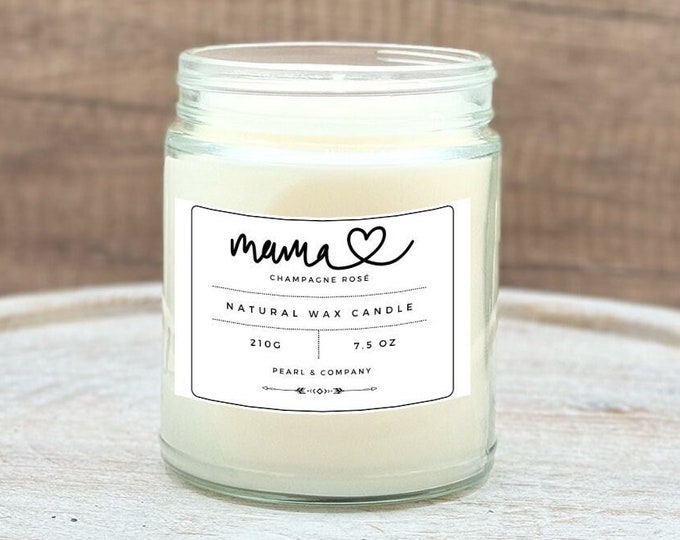 Mama 'Champagne Rosé scent - Mothers Day - Just For Her - Uplifting candle - Aromatherapy Candle - Hand poured natural candles