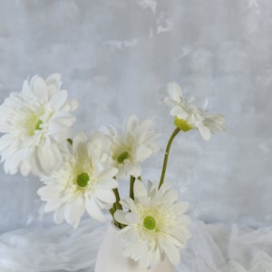 Stelo di gerbera margherita Real Touch - Fiore artificiale / Matrimonio / Bouquet / Decorazione per la casa / Disposizione / Casa / Decorazioni / Fai da te / Regali / Bianco