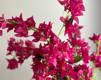 Faux Bougainvillea Flower Stem - Artificial Flower / DIY Floral / Wedding / Home Decoration / Gifts / Fuchsia