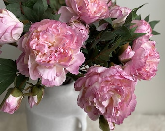 Huge Peony with 3 Buds - High Quality Artificial Flower / Centerpieces / DIY Floral / Wedding / Home Decoration / Gifts / Pink