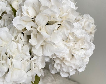 Artificial Hydrangea Flower Stem -  DIY Floral / Wedding / Home Decoration / Gifts / White
