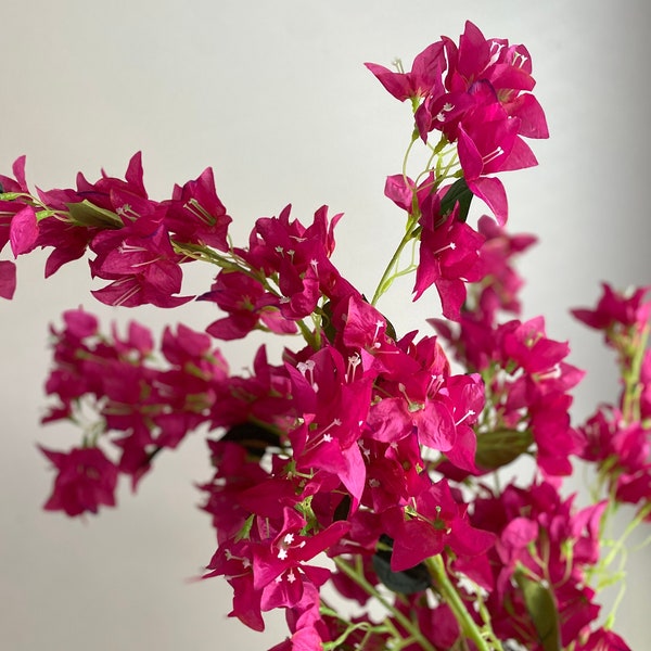 Fausse tige de fleur de Bougainvillier - Fleur artificielle / DIY Floral / Mariage / Décoration de la maison / Cadeaux / Fuchsia