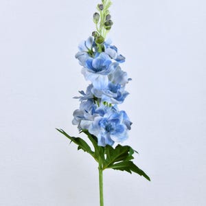 Real Touch Light Blue Delphinium Stem - High Quality Artificial Flower / Wedding / Bouquet / Event / Home Decor / Arrangement / Centerpieces