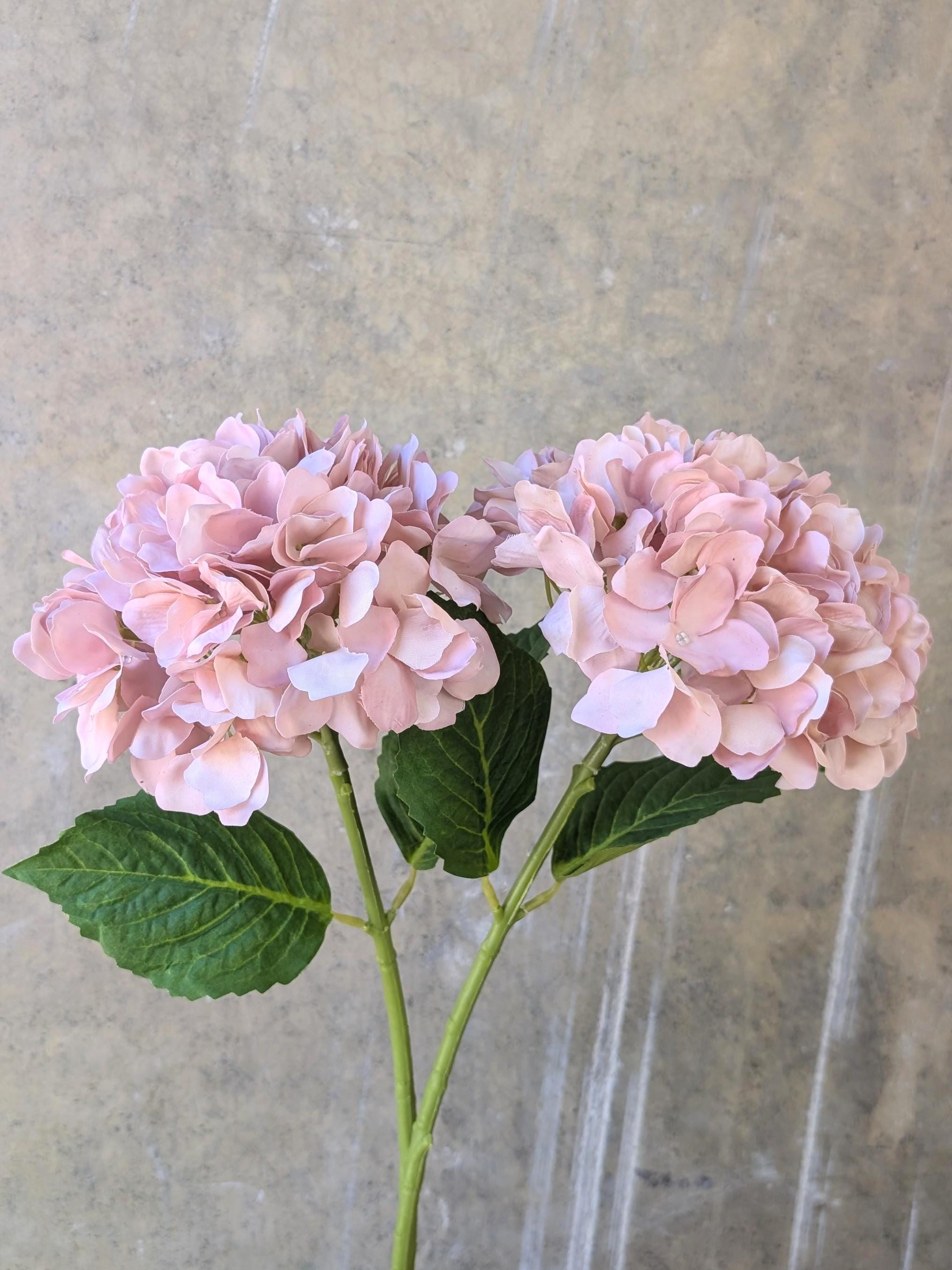 Real Touch Beige Hydrangea Stem - Realistic High Quality Artificial ...