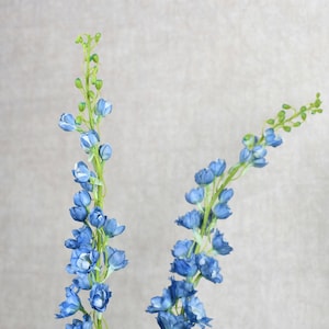 Faux Blue Delphinium Stem - High Quality Artificial Flower / Wedding / Bouquet / Event / Home Decor / Arrangement / Centerpiece / Gift / DIY