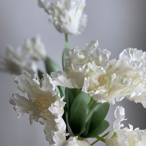 Perroquet Tige de tulipe Real Touch - Fleur artificielle / Mariage / Décoration d'intérieur / Centre de table / Cadeaux / Blanc