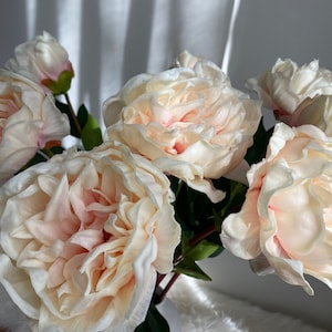 Artificial Real Touch Large Peony / Centerpieces / Home Decoration / DIY Floral / Wedding / Gifts / Peach