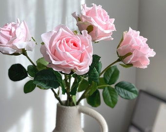 Rosa artificiale effetto "tocco reale" - Fiore finto / Decorazione floreale fai da te / Matrimonio / Decorazione per la casa / Lattice / Regali / Rosa