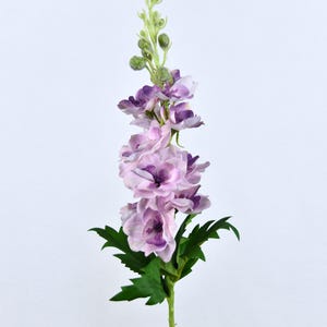 Real Touch Light Purple Delphinium Stem - High Quality Artificial Flower / Wedding / Bouquet / Event / Home /  Decoration / Arrangement /DIY
