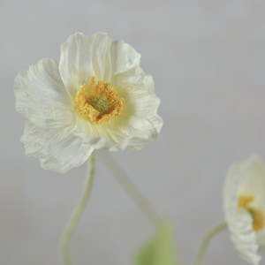 4 têtes de pavot blanc crème - Fleur en soie artificielle / Mariage / A faire soi-même bouquet / Arrangement / Centre de table / Décoration d'événement / Décoration d'intérieur