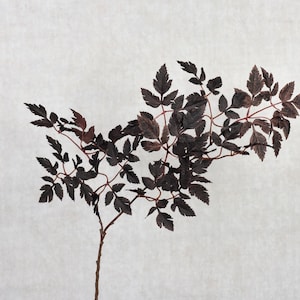 Ramo de hojas de ciruela artificial morada - Follaje artificial de alta calidad / vegetación / planta / boda / otoño / decoración del hogar / bricolaje / regalos