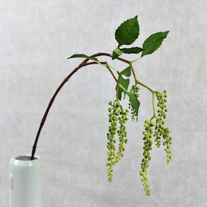 Faux Green Pokeweed Spray - High Quality Artificial Plant / Flower Arrangement / DIY Floral / Wedding / Bouquet / Home Decoration / Gifts