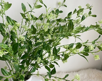 Faux Seeded Leaves Stem - Artificial Plant / DIY Greenery / Wedding / Home Decoration / Gifts / Green
