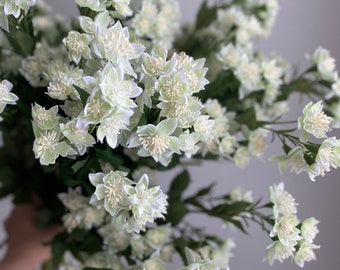 Faux Astrantia Flower Stem - High Quality Artificial floral / Wedding / DIY / Home Decoration / Gifts / White