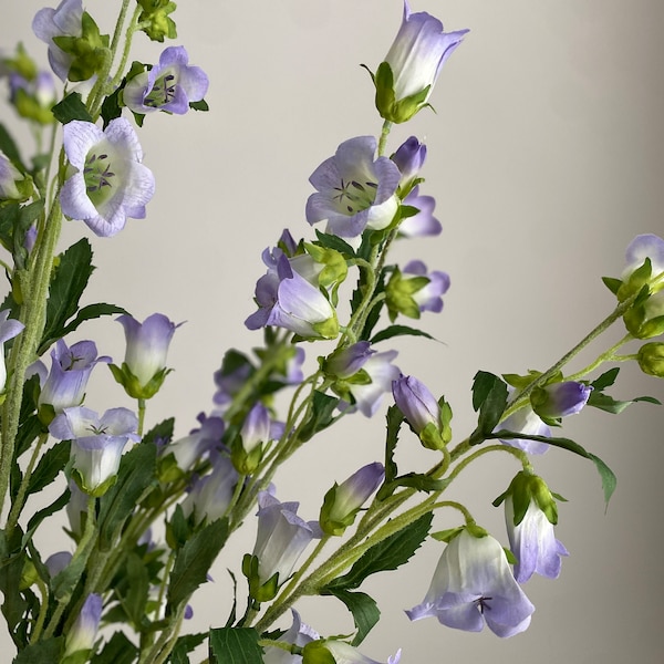 Faux Bellflower Stem -  Artificial Flower / Wedding / DIY Floral / Home Decoration / Gifts / Light Purple