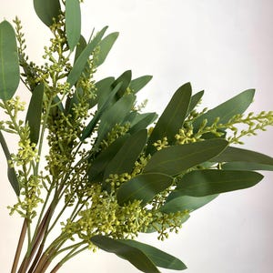 Stelo di eucalipto con semi Real Touch - Fiori artificiali di alta qualità / Piante / Verde / Matrimonio / Decorazione per la casa / Regali / Verde