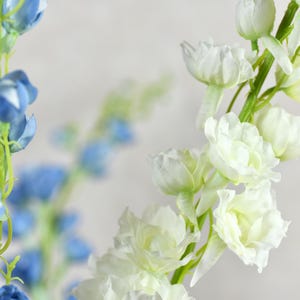 Faux Cream White Delphinium Stem - High Quality Artificial Flower / Wedding / Bouquet / Event / Home Decor / Arrangement / Centerpiece /Gift