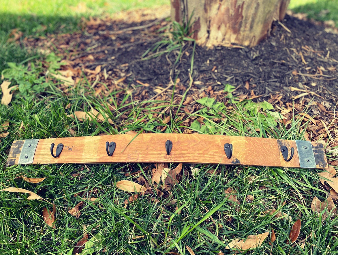 Bourbon Barrel Coat Rack Etsy