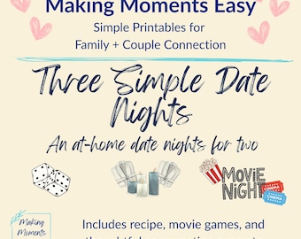 3-Night Date Night Bundle | Winter, Spa, Movie Night (Printable PDF)