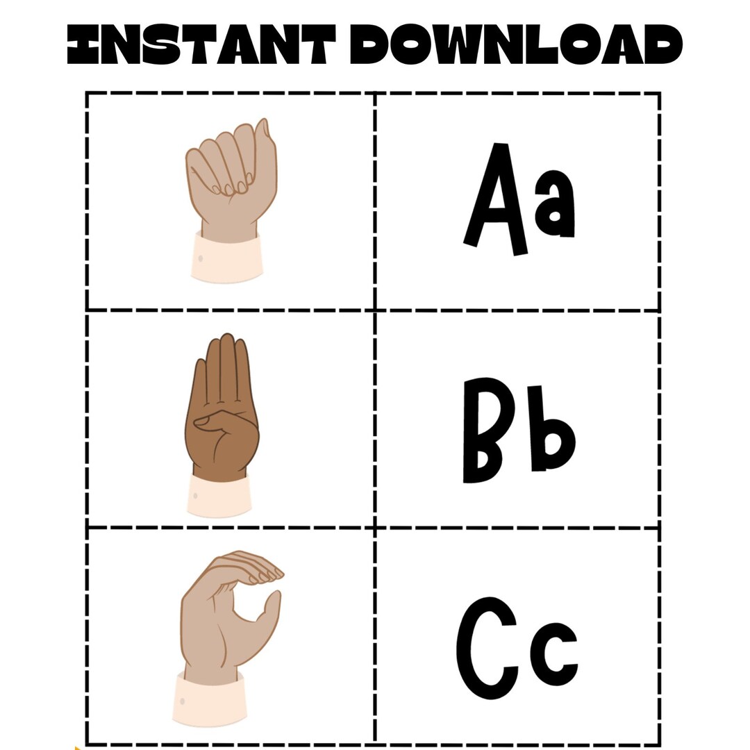 Sign Language Meaning Game Sign Game Digital Sign Game Alphabetic Sign