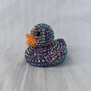 Purple Rhinestone Rubber Duck, Purple Bling Duck, Purple Bedazzled Rubber Duck, Purple Dashboard Duck, Off Road Duck, Duck Ornament