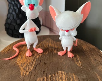 Pinky and The Brain | Collectable | cartoon Character | childhood| handcrafted | gift |