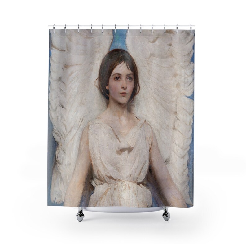 Angel Wing Pattern Print Bathroom Shower Curtain