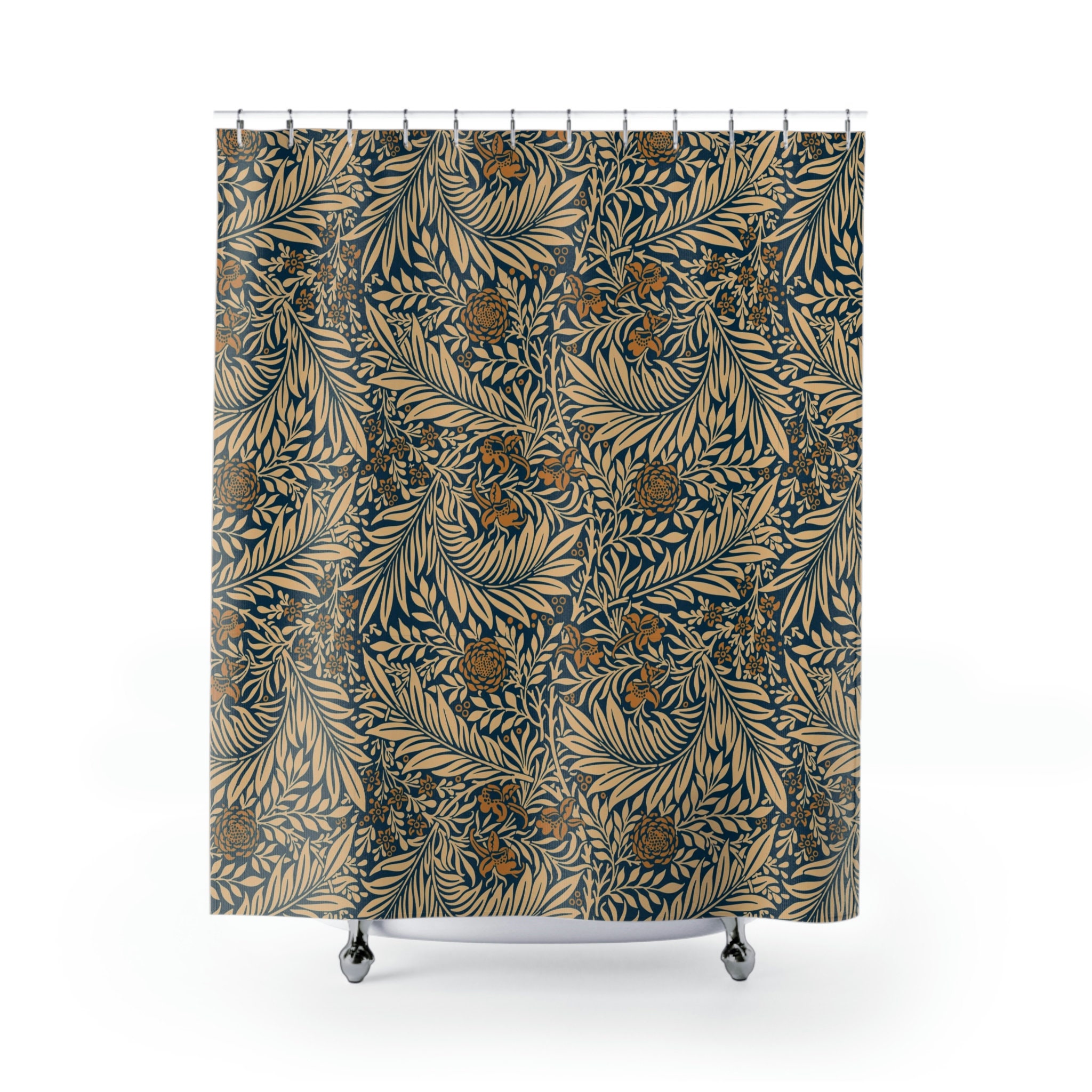 William Morris Shower Curtain Vintage Floral Shower Curtain Etsy