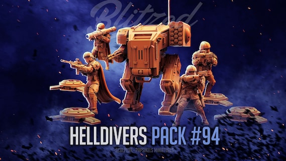 Helldivers X 4 & Extras - (sculpted by Papsikels) - Etsy