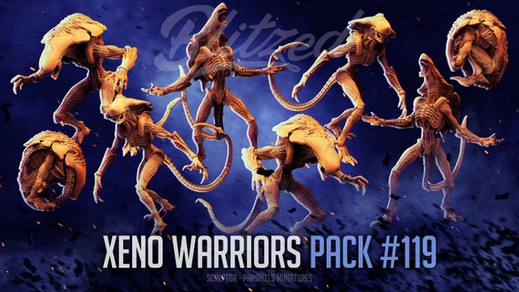 Aliens Xeno Big Warriors X 8 - Aliens - (sculpted by Papsikels) - Etsy