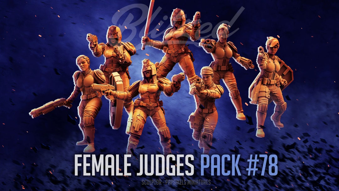 Female Judges X 7 - Judge Dredd- (sculpted by Papsikels) - Etsy