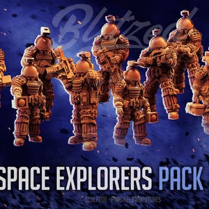 Space Explorers x 9 - Aliens - (Sculpted by Papsikels)
