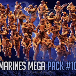 Colonial Marines x 44 - Aliens - (Sculpted by Papsikels)