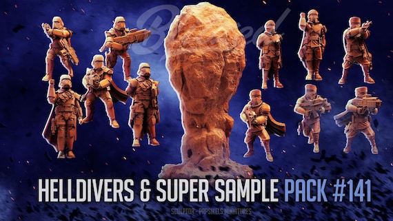 Helldivers and Super Sample - (sculpted by Papsikels) - Etsy