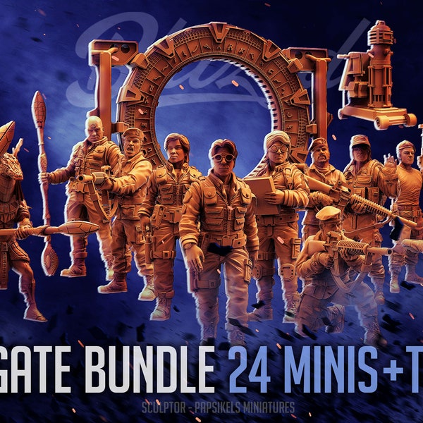 Stargate bundle 24 minis + terrain - (Sculpted by Papsikels)