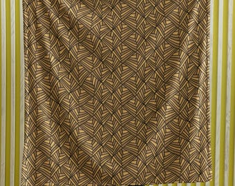 Woven Basket Texture Velveteen Plush Blanket | Brown Geometric Pattern